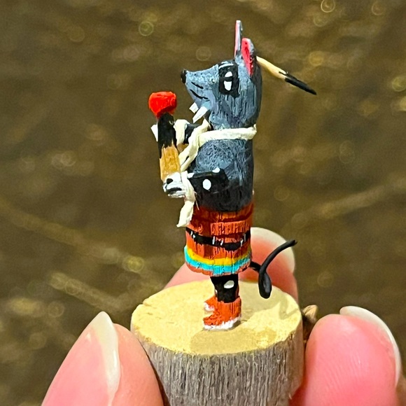 ❣️Vintage Authentic Mouse Warrior Kachina Doll Miniature Native First People❣️ - Picture 3 of 7